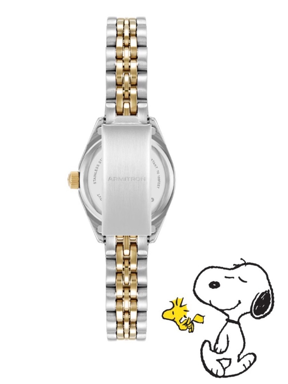 Armitron Two-Tone Gold and Silver Snoopy Day-Date Watch - Picture 4 of 7